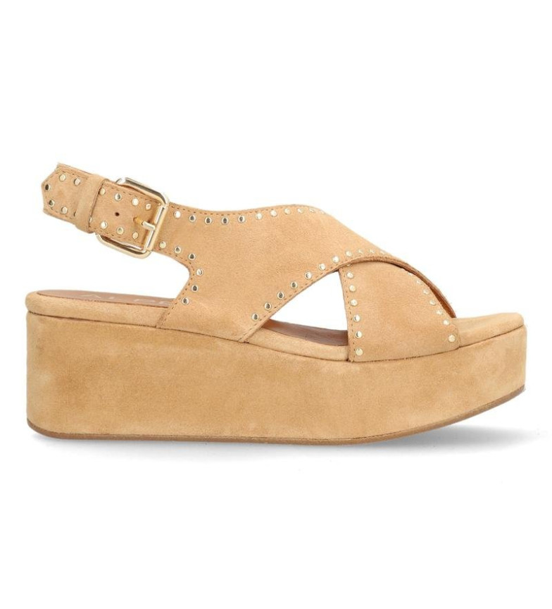 Alpe Sandalias de piel Sitges beige