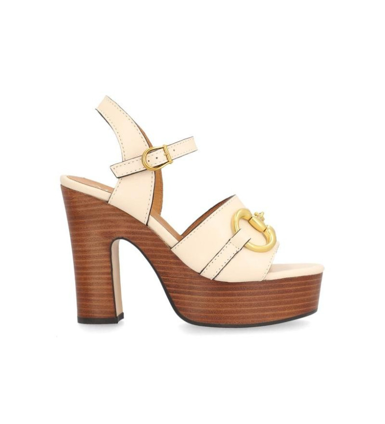 Alpe Sandalias de piel Venus blanco roto