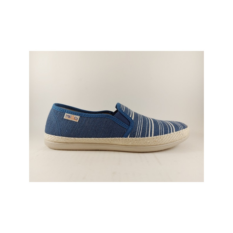 ALPRAGATA DE LONA A RAYAS SIN CORDONES