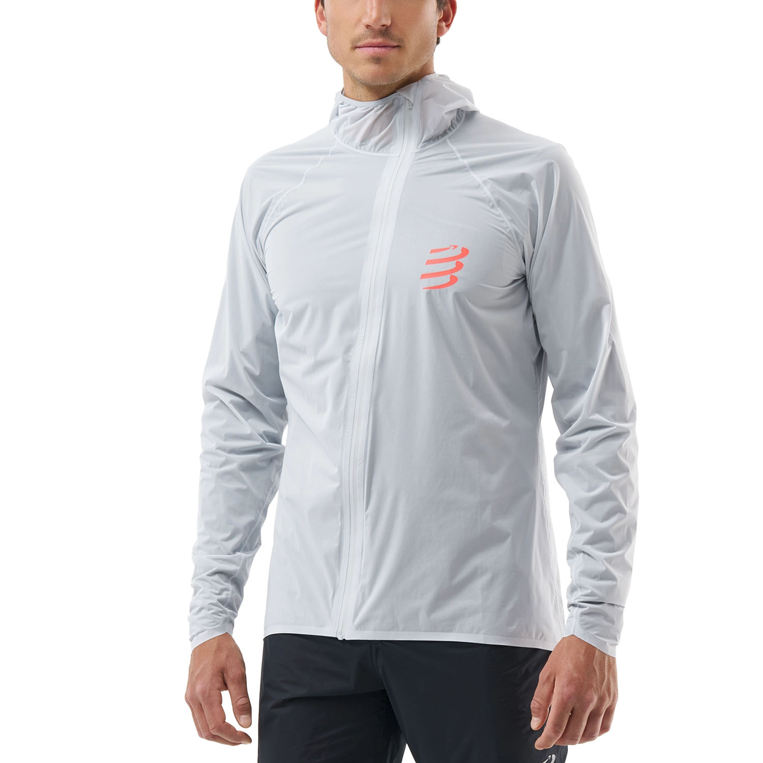 Compressport Hurricane 10k/10k Chaqueta Grey Dawn