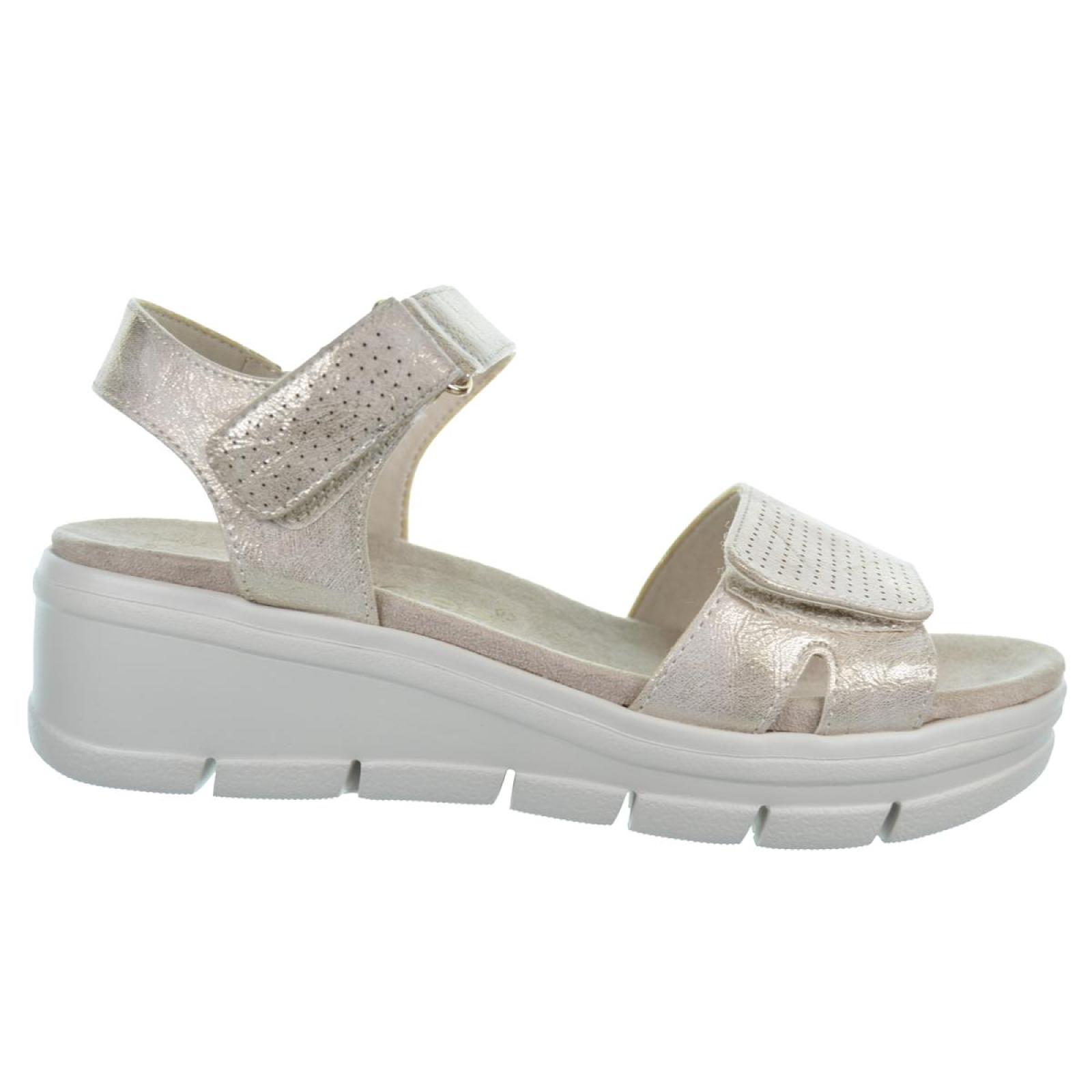 Amarpies 26553 Sandalia Confort Velcro Plataforma Cuña Mujer