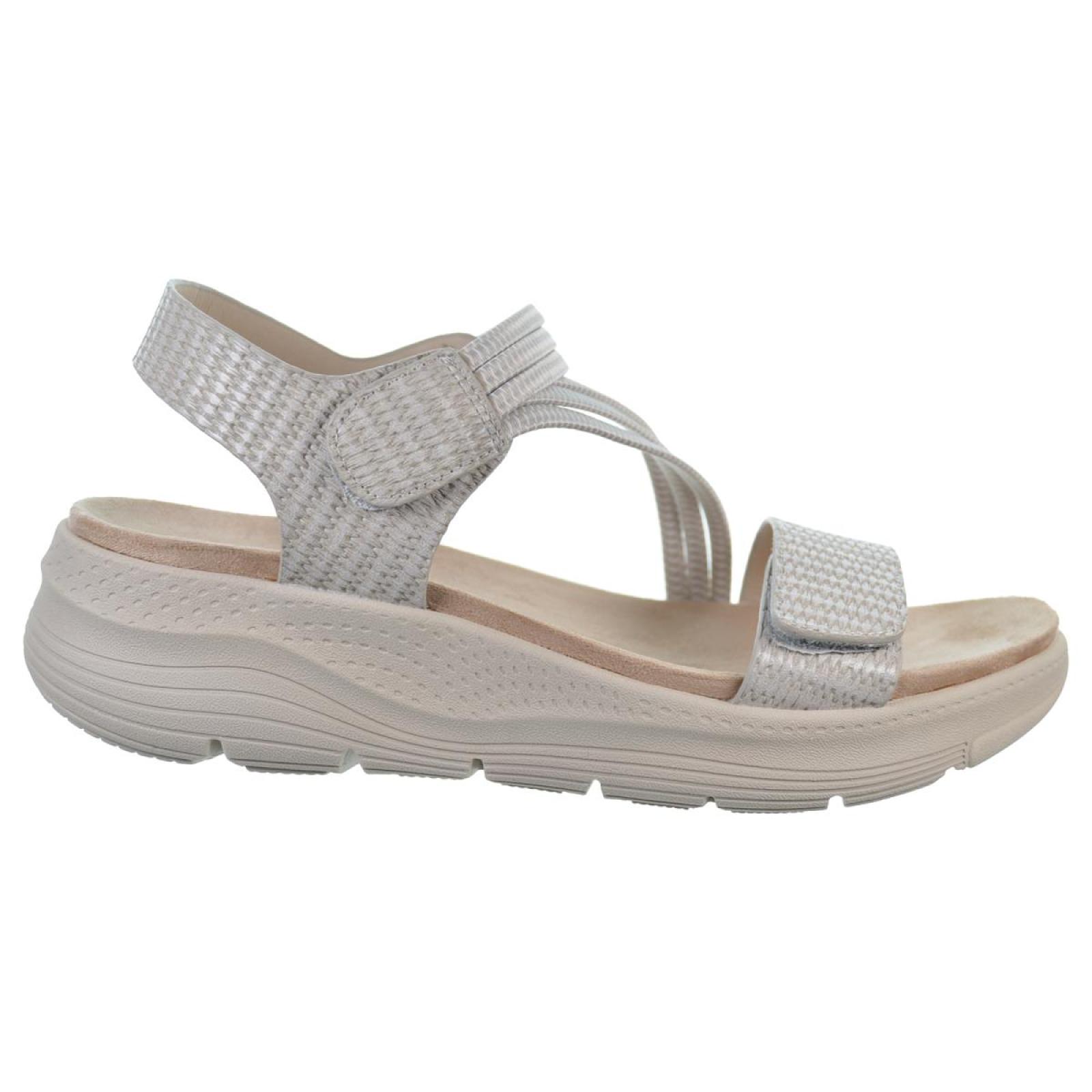 Amarpies 26560 Sandalia Velcro Confort Plataforma Cuña Mujer