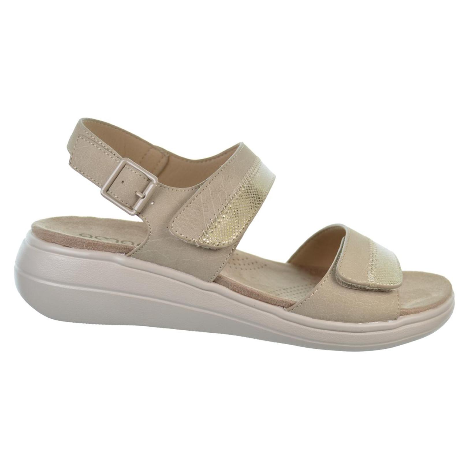 Amarpies 26596 Sandalia Confort Cuña Mujer Pies Delicados