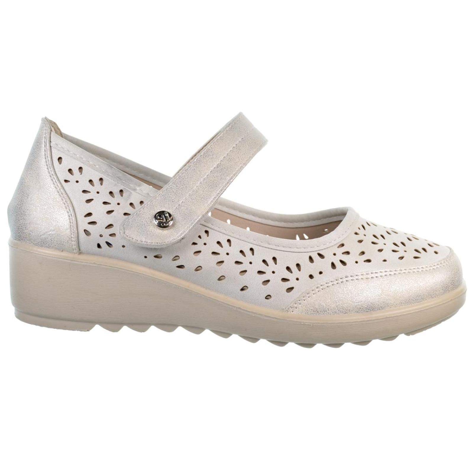 Amarpies 28336 Zapato Mercedita Confort Cuña Velcro Mujer