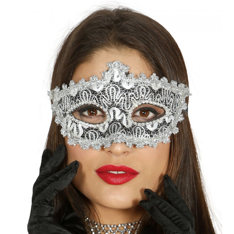 Antifaz decorado plata-2D11-500-12909