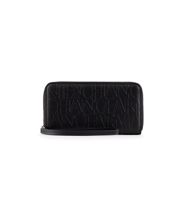 Armani Exchange Cartera llavero negro