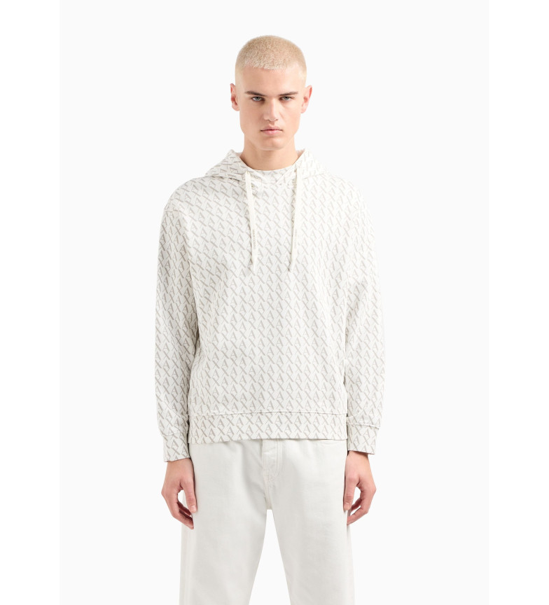 Armani Exchange Sudadera Estampada blanco