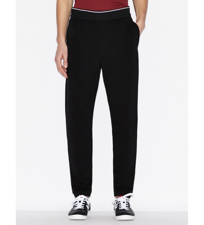 Armani Exchange Pantalón Jogger Felpa negro