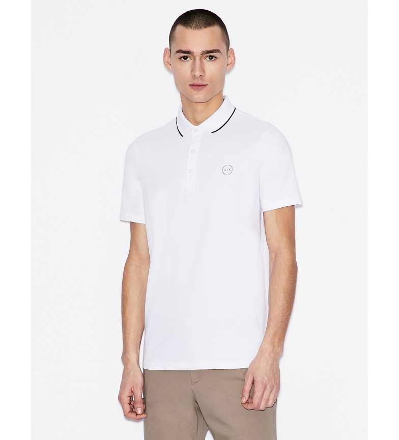 Armani Exchange Polo de punto regular fit blanco