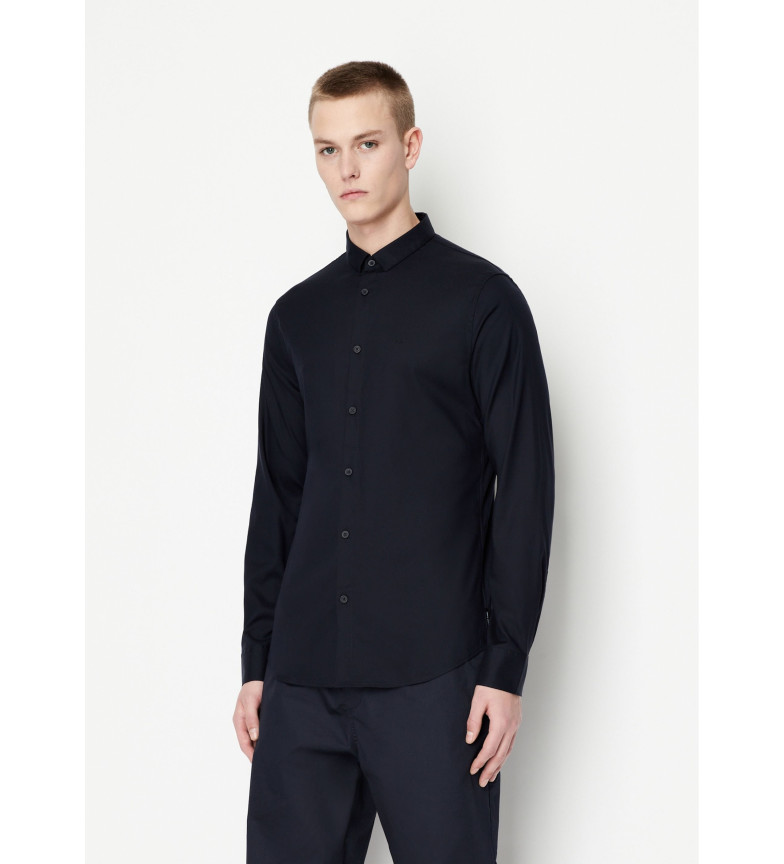 Armani Exchange Camisa Clásica marino