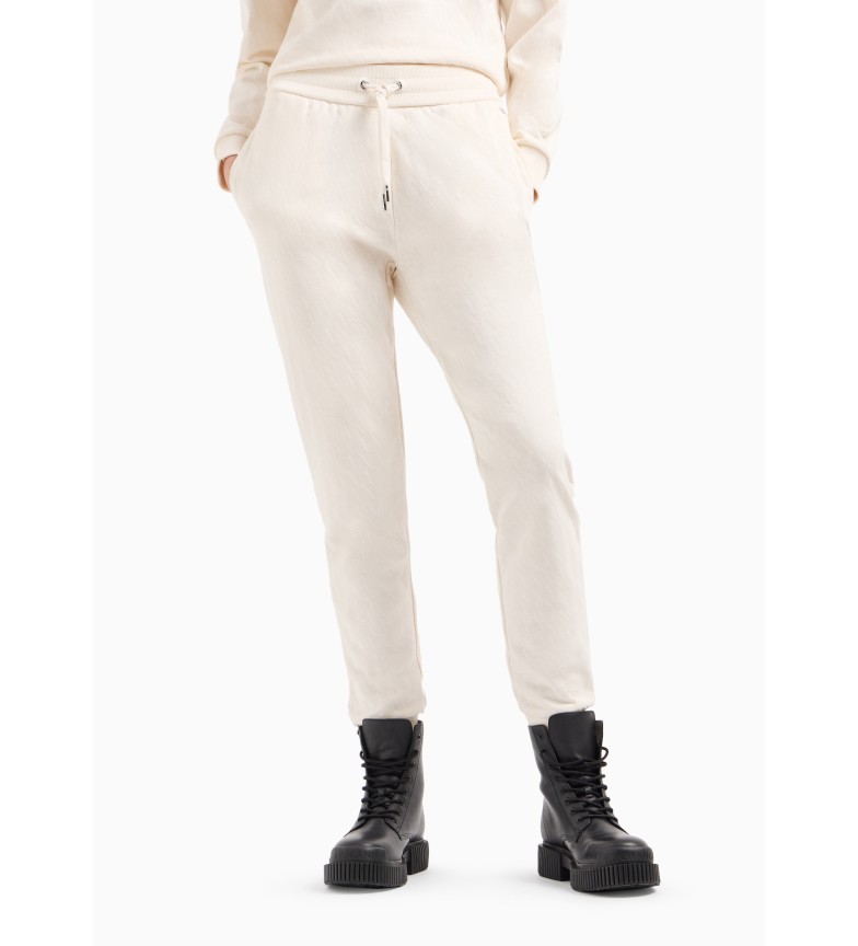 Armani Exchange Pantalón de chándal blanco