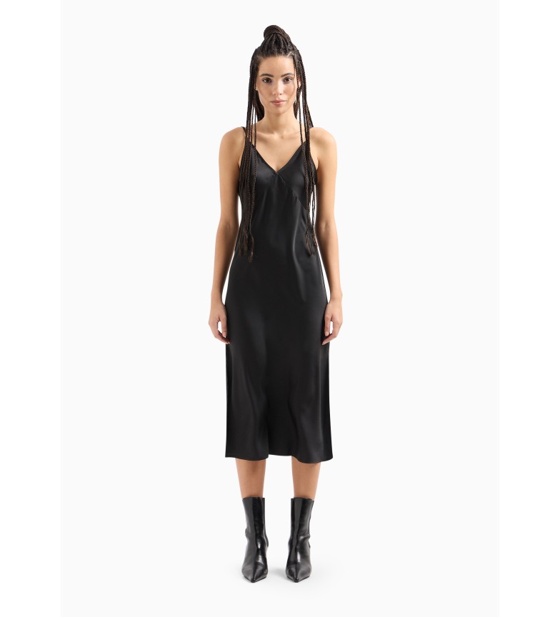 Armani Exchange Vestido Midi negro