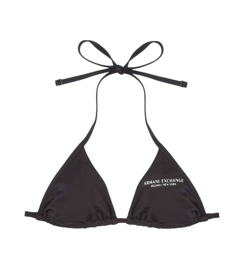 Armani Exchange Top de Bikini Reggiseno negro