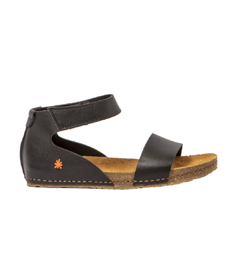 Art Sandalias de Piel 0382 Creta negro
