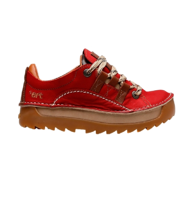 Art Zapatillas de Piel 0590 Skyline rojo