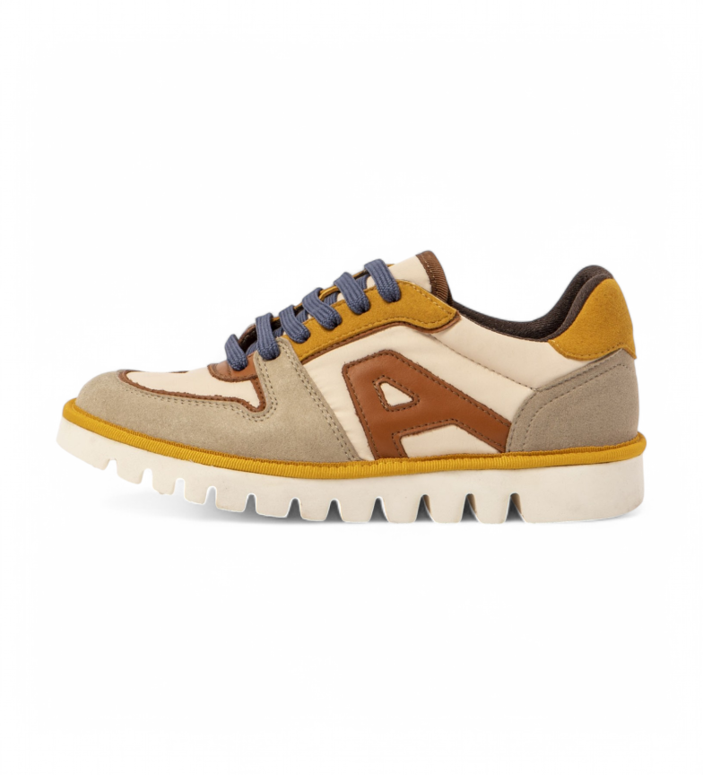 Art Zapatillas de Piel 1589 Ontario beige