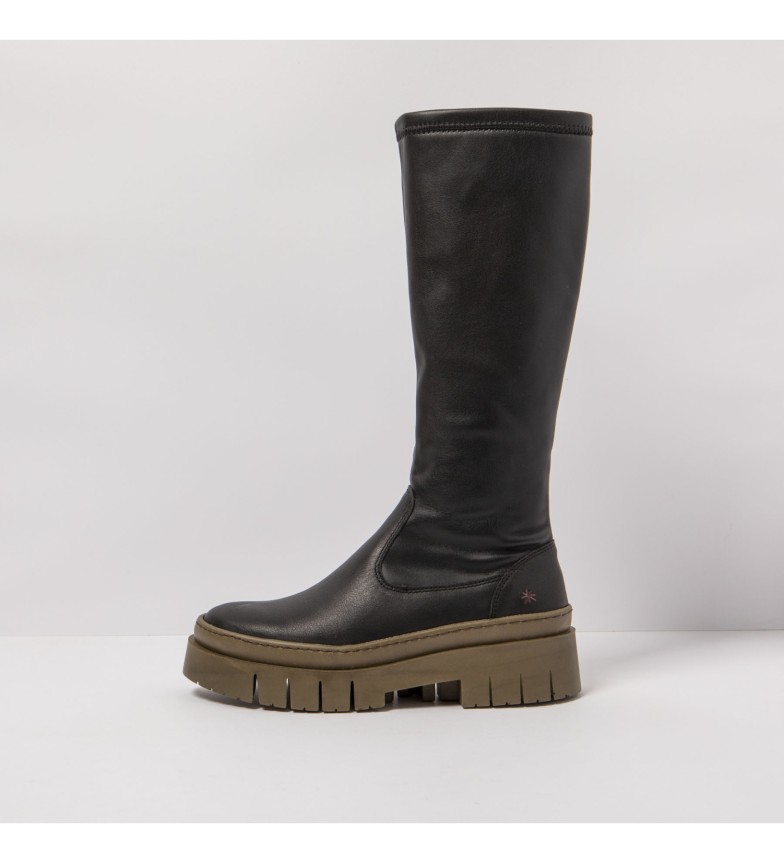 Art Botas de piel 1956 Nappa negro, b urdeos