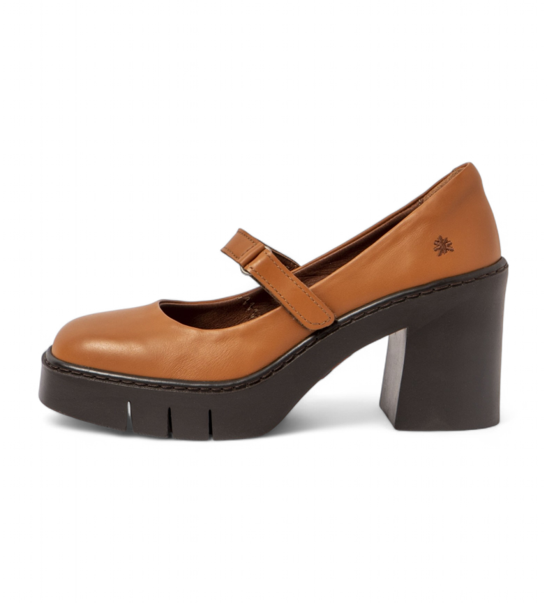 Art Merceditas de piel 1977 marrón