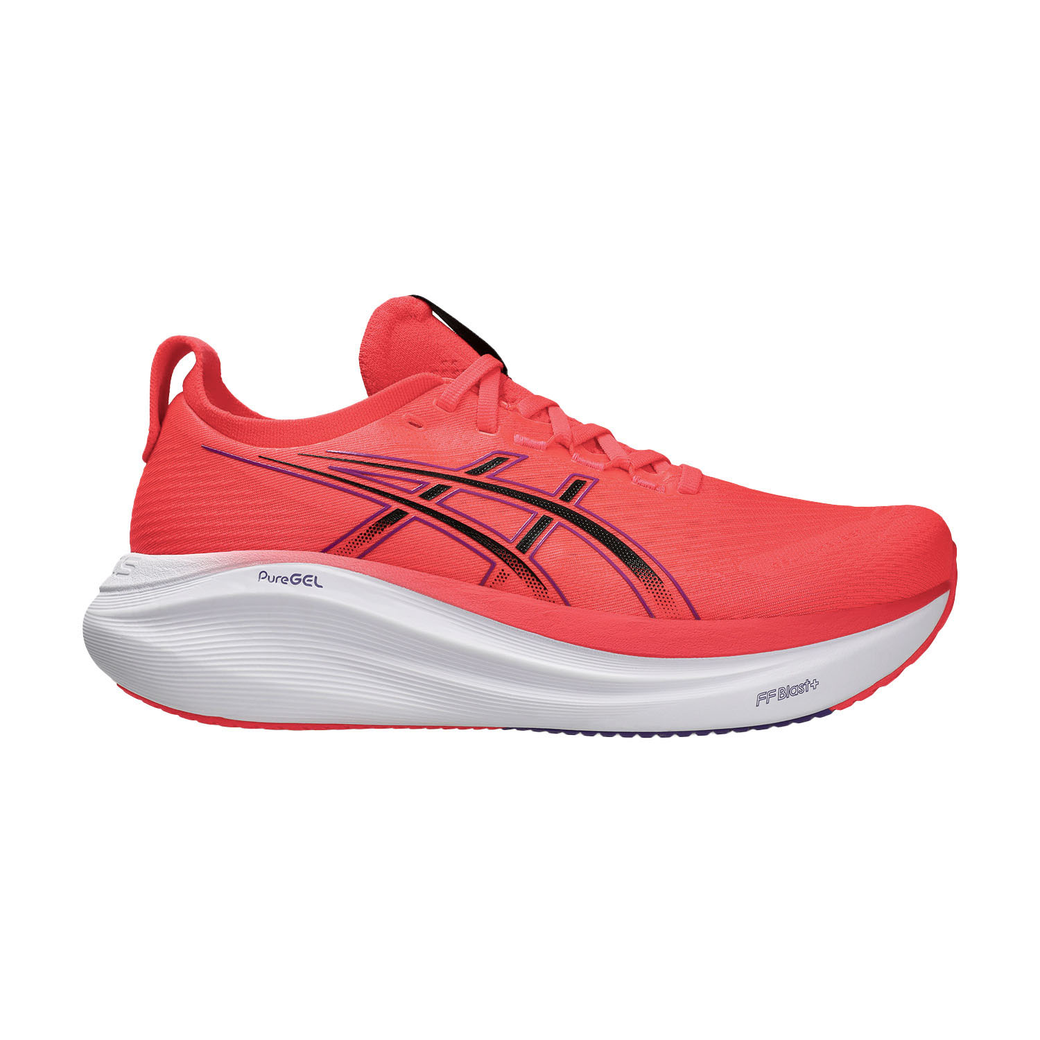 ASICS Gel Nimbus 27 Zapatillas Running Neutras Hombre Flash Red/Black
