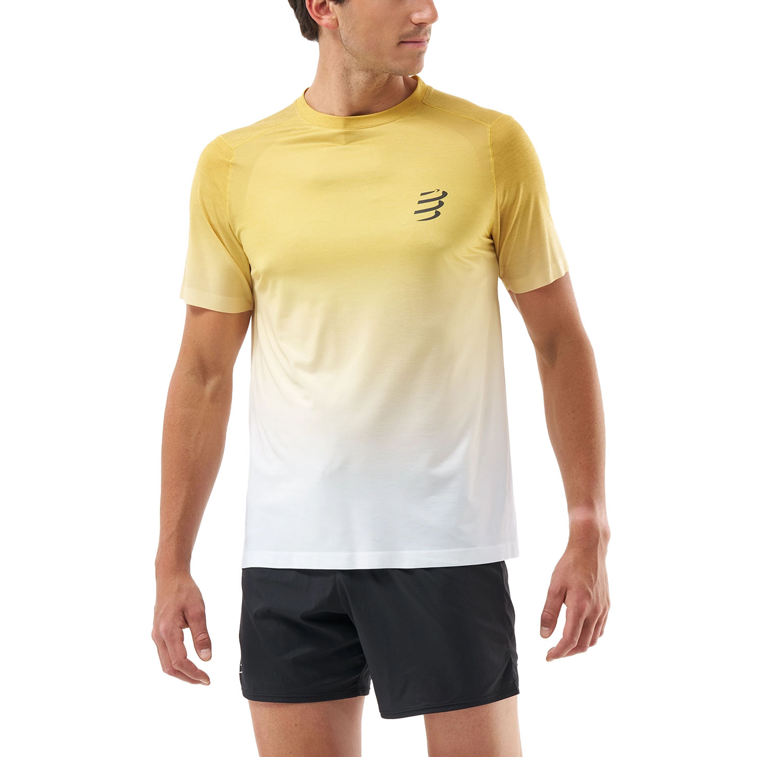 Compressport Performance Logo Camiseta Ceylon Yellow/Grey Dawn