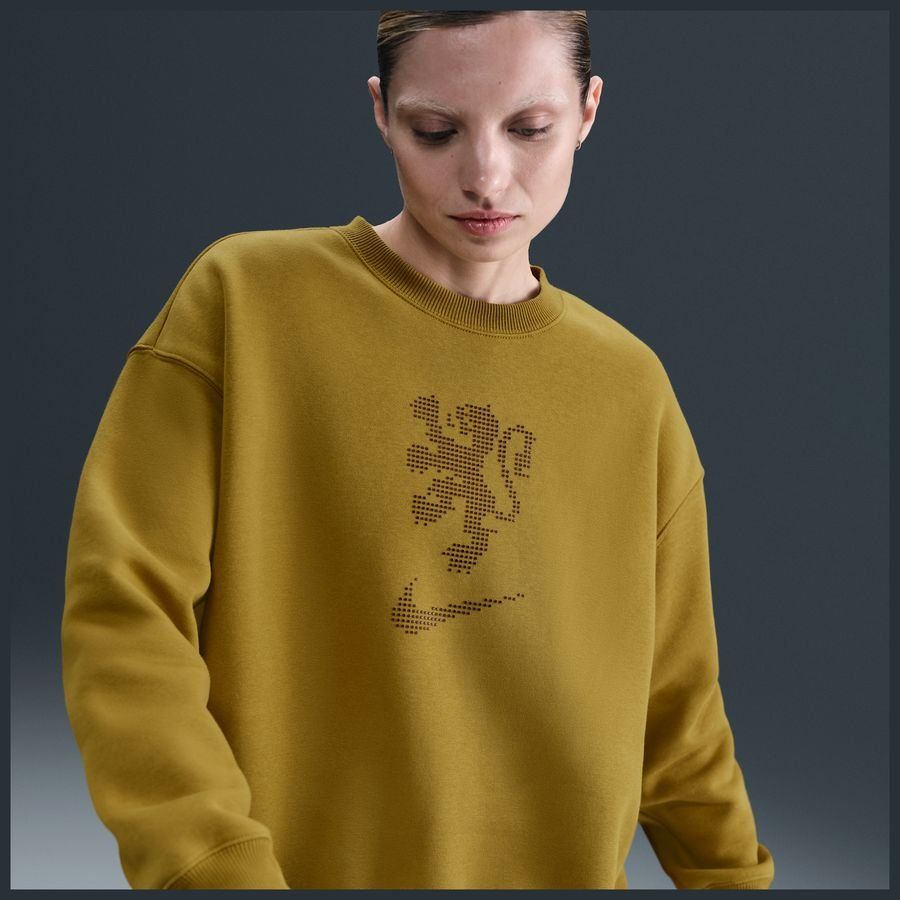 Holanda Cuello redondo NSW Phoenix Fleece Oversized Women's EURO 2025 - Suede dorado Mujeres