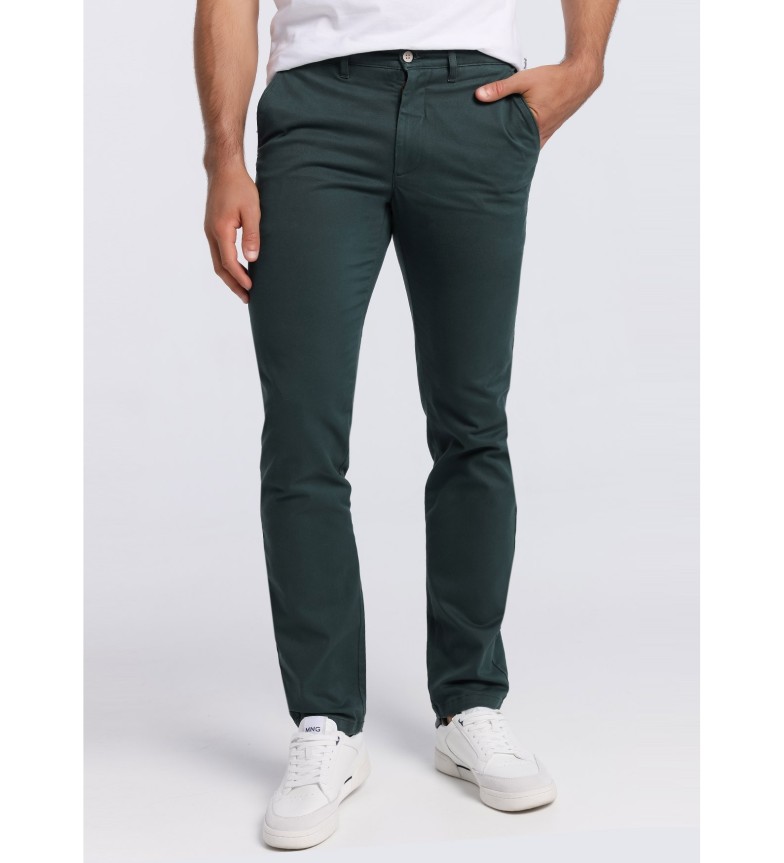 Bendorff Pantalones Chino con cinturón de Cintura Media Regular | Tiro Medio