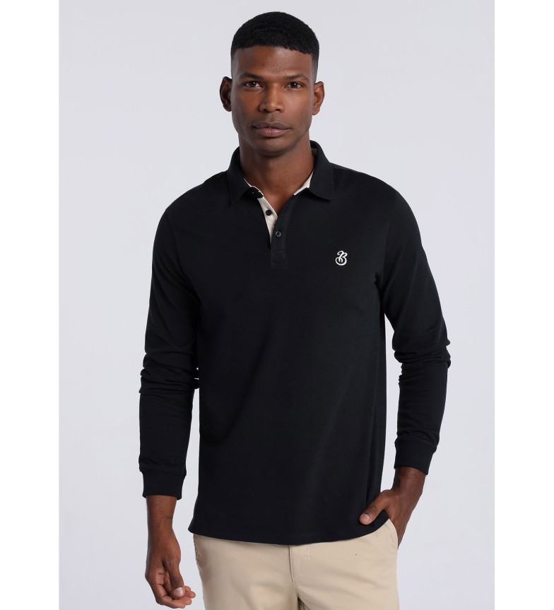Bendorff Polo básico de manga larga negro