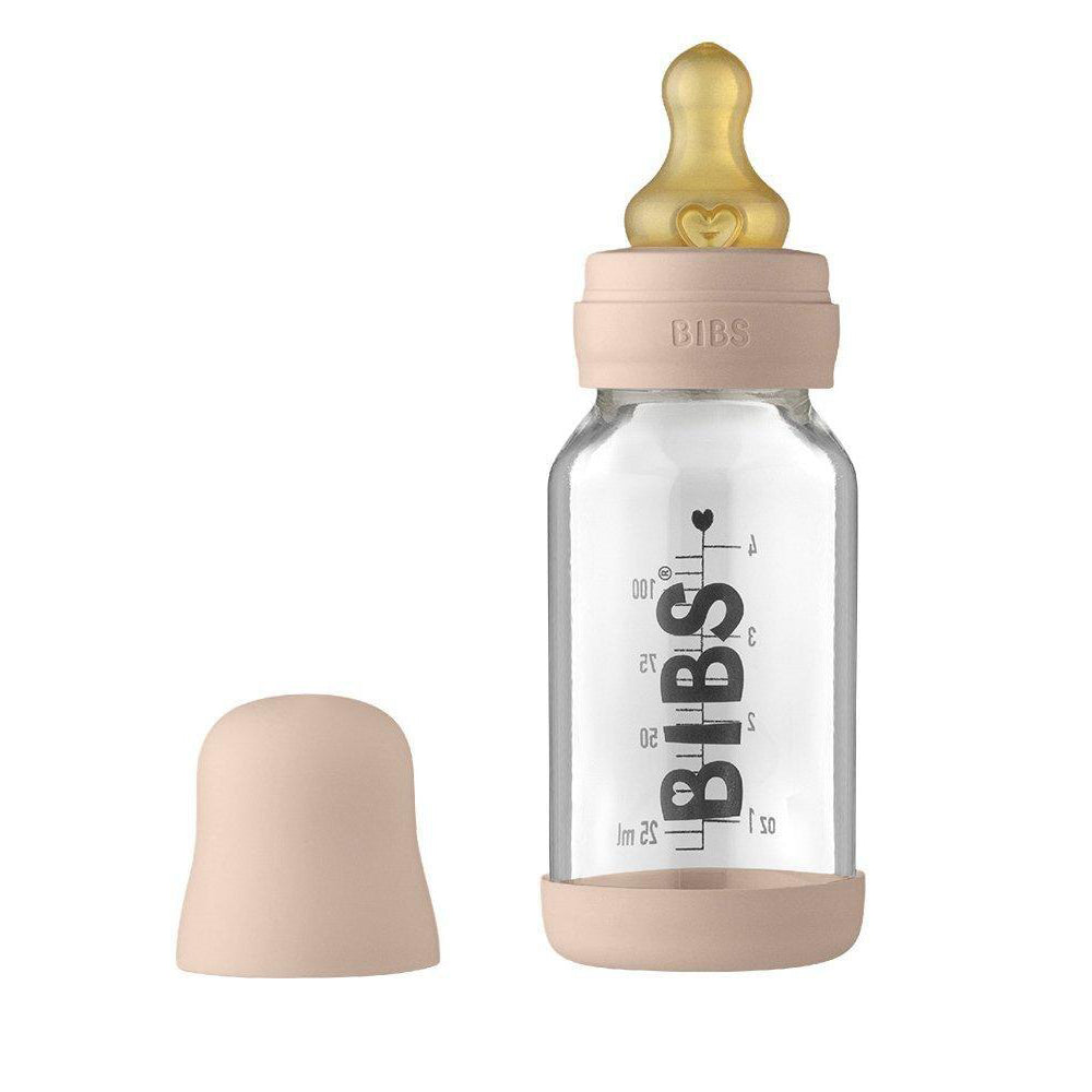 Biberón de cristal 110ml BIBS Blush