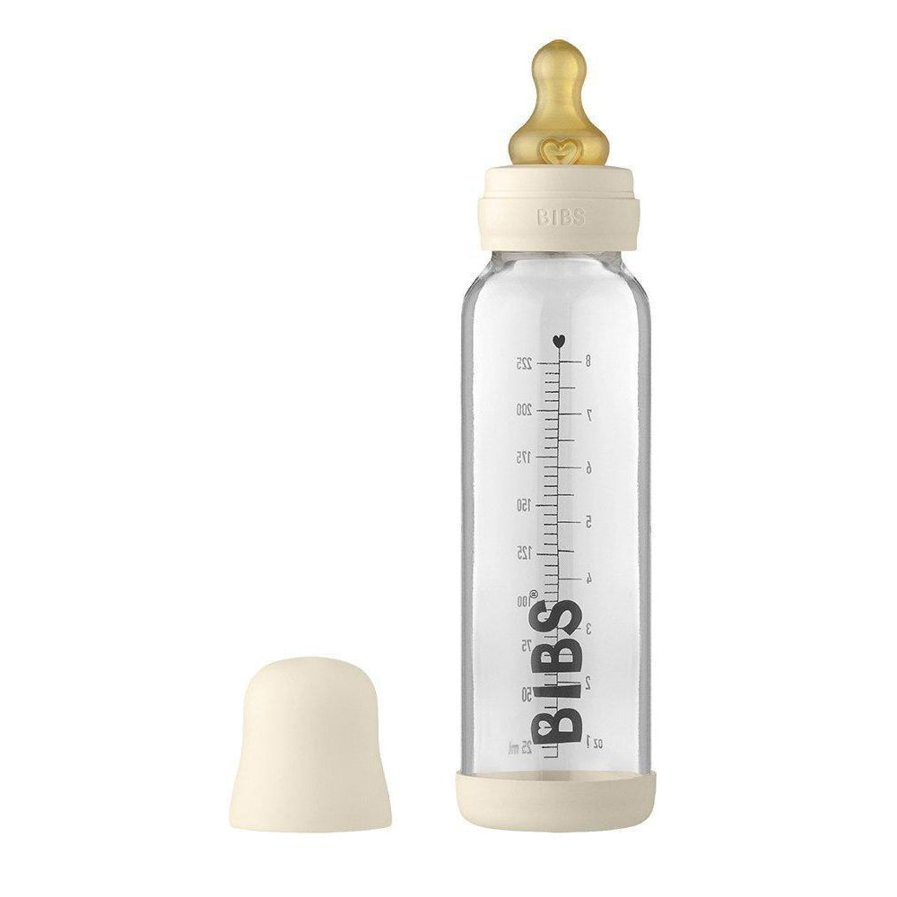 Biberón de cristal 225ml BIBS Ivory