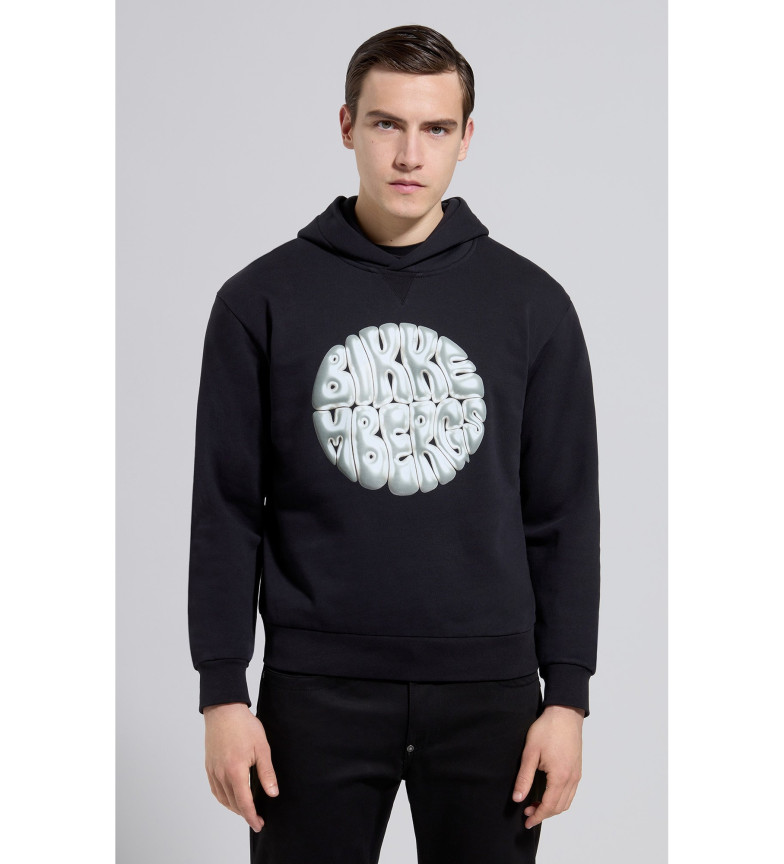 Bikkembergs Sudadera con ilustración negro