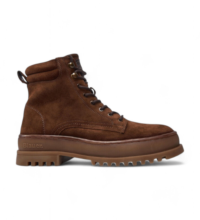 Blauer Botines de piel Luka 01 marrón