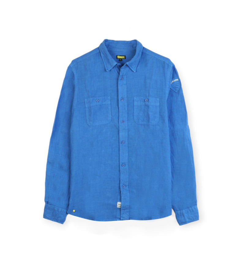 Blauer Camisa Monocolor azul