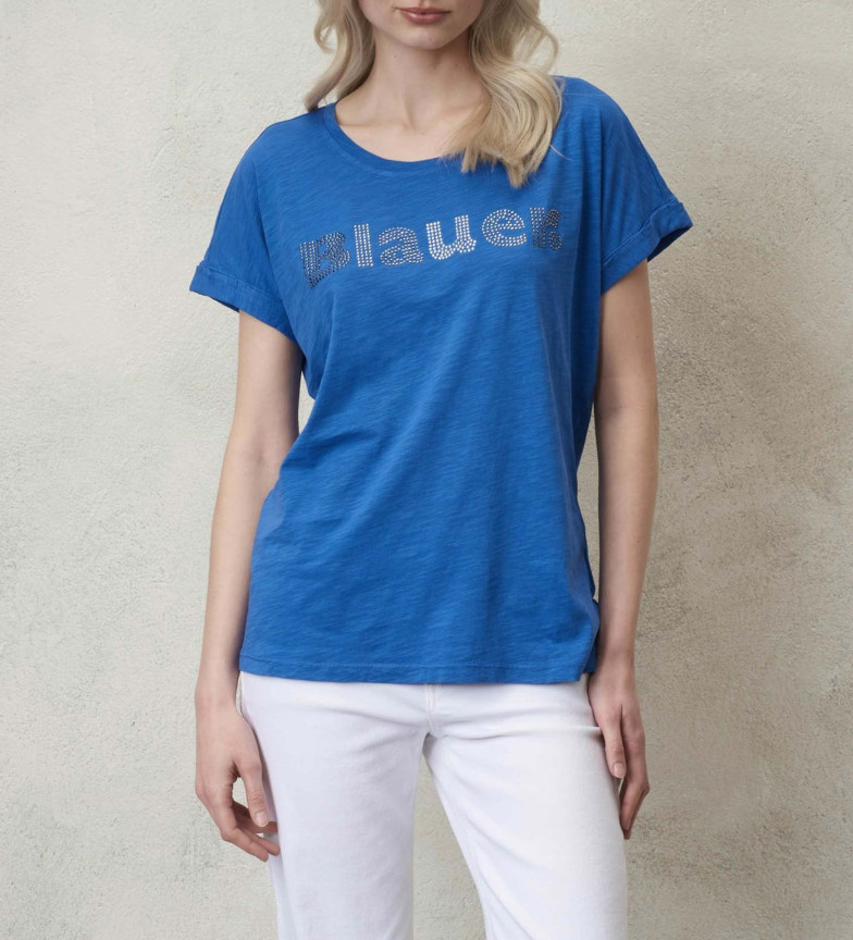 Blauer Camiseta Glitter azul