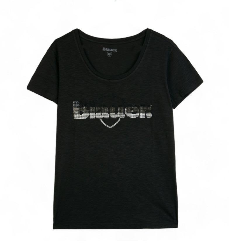 Blauer Camiseta Glitter Degradé negro