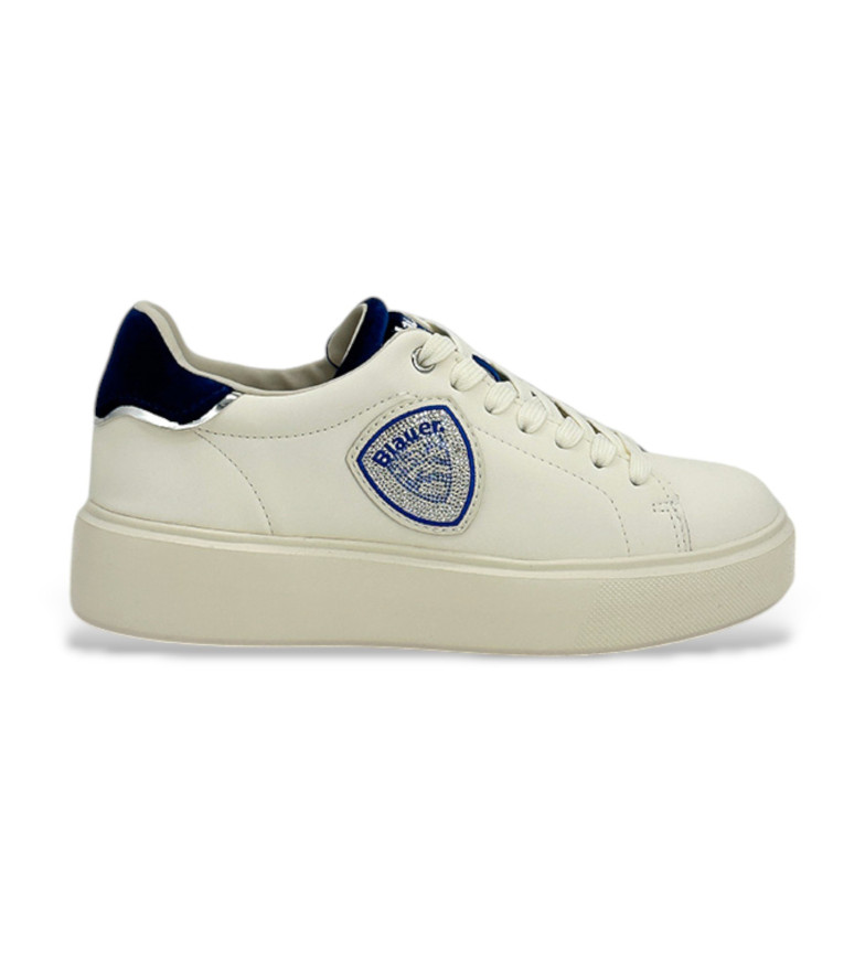 Blauer Zapatillas de Piel Venus01 blanco