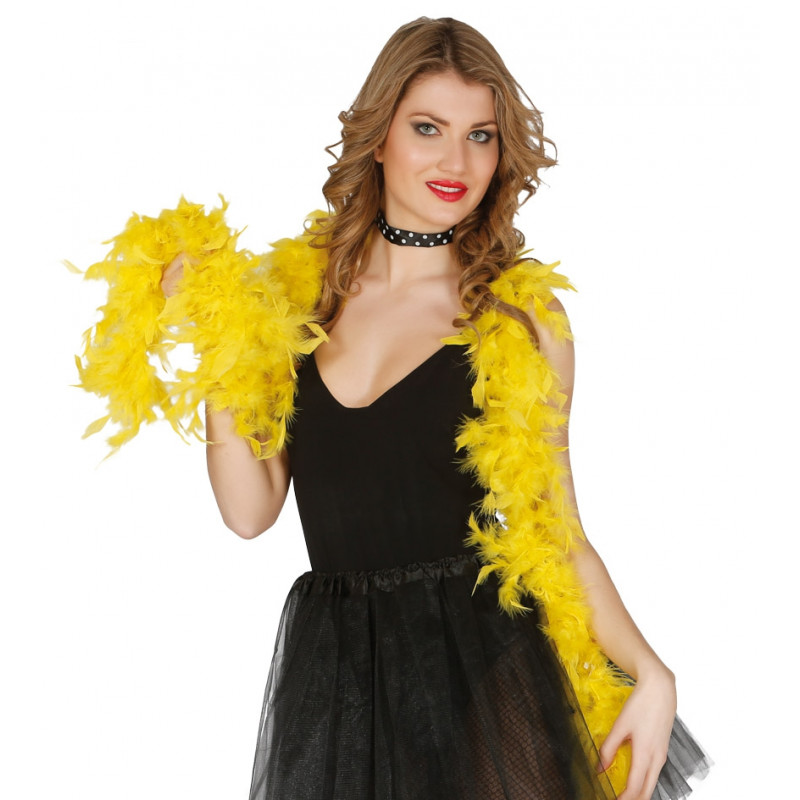 Boa pluma amarilla 80g-2D14-200-16345