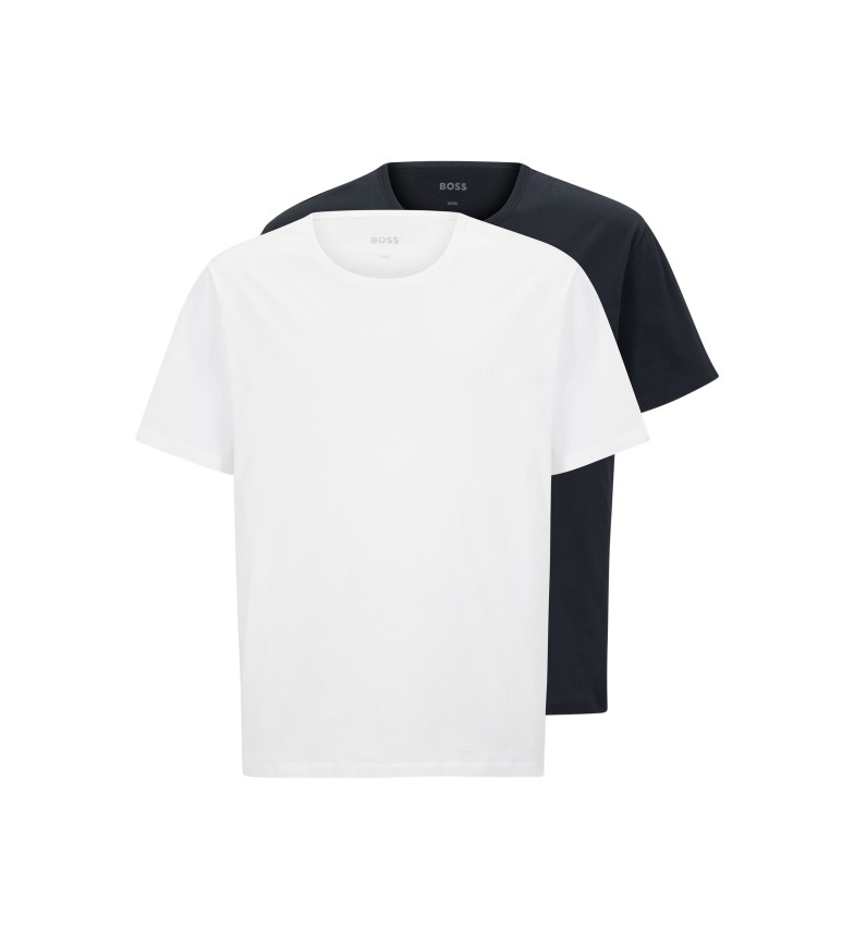 BOSS Pack 2 Camisetas Comfor blanco, marino