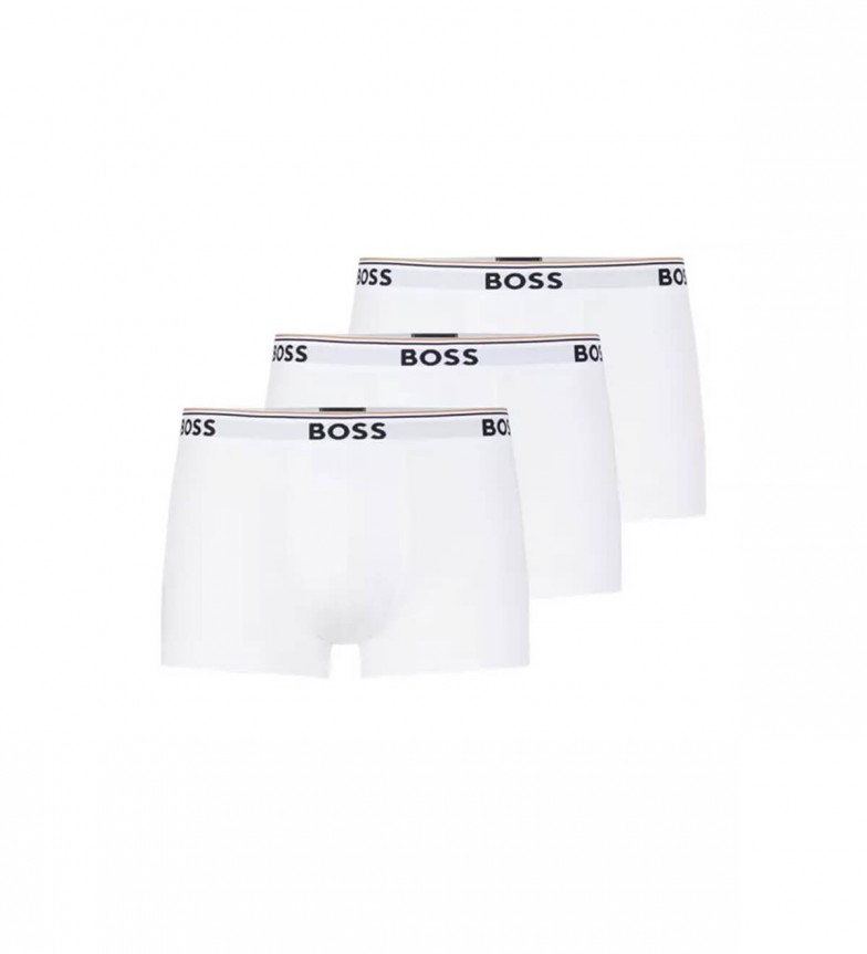 BOSS Pack de 3 boxers en algodón blanco