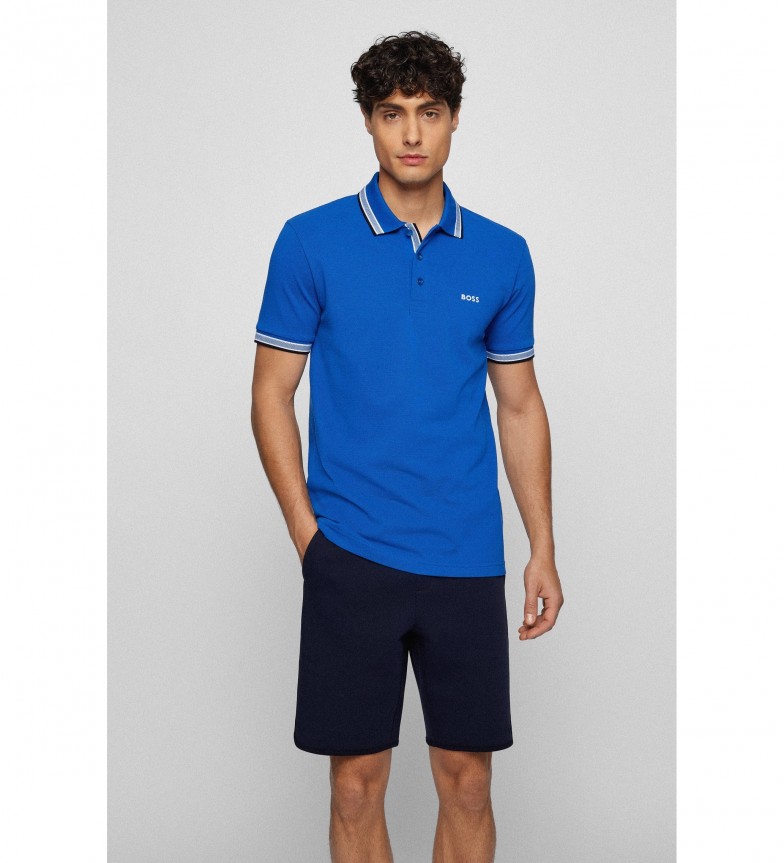 BOSS Polo regular Fit detalle Logo azul