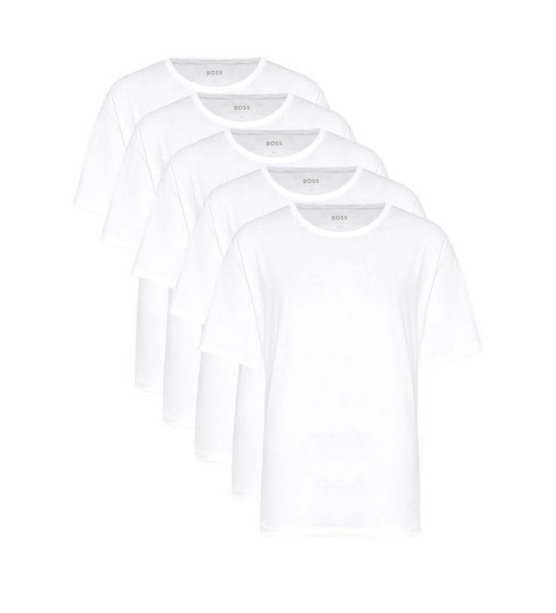 BOSS Pack 5 Camisetas Authentic blanco