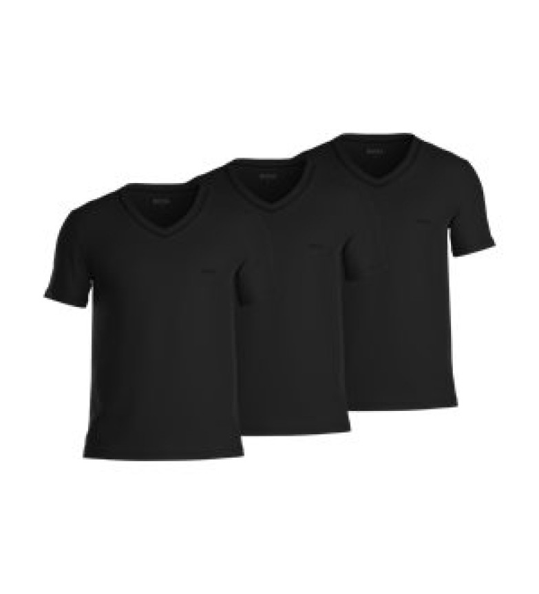 BOSS Pack 3 Camisetas VN 3P Classic negro