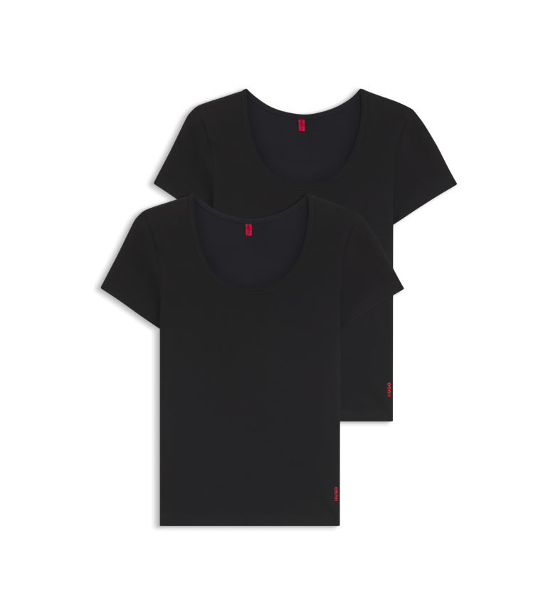 HUGO Set 2 Camisetas Twin negro