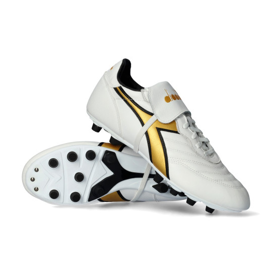 Bota de fútbol Diadora Brasil LT T MDPU FG White-Gold