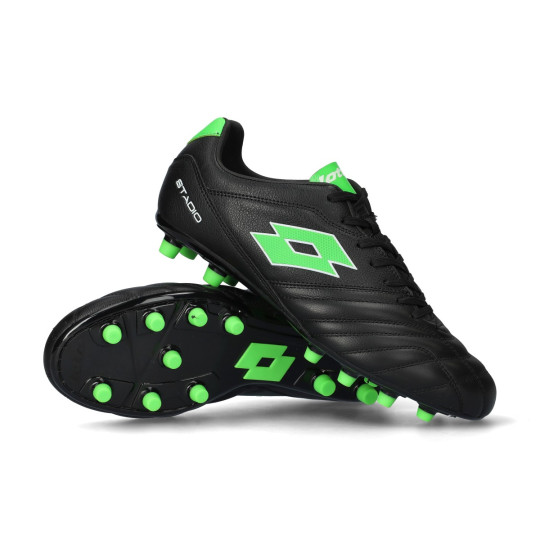 Bota de fútbol Lotto STADIO 300 III FG Black-Green