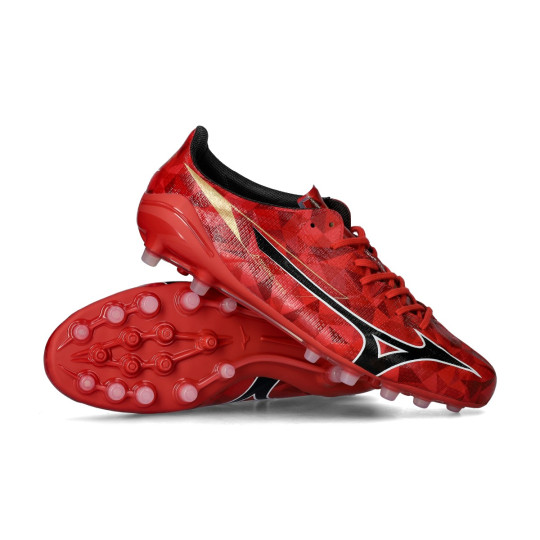 Bota de fútbol Mizuno Mizuno Alpha Made In Japan II AG Red/Black/Gold
