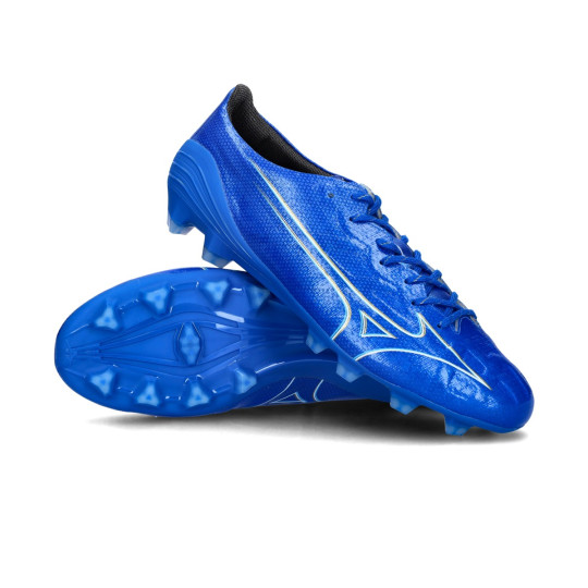 Bota de fútbol Mizuno Αlpha Pro FG Laser Blue-White-Gold
