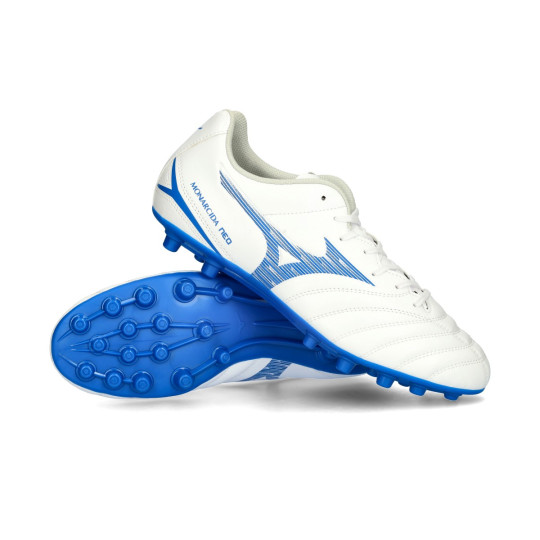Bota de fútbol Mizuno Monarcida Neo III Select AG White-Laser Blue