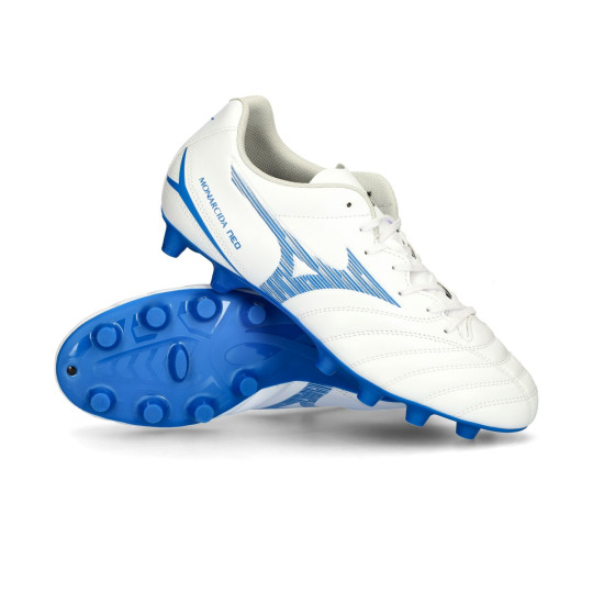 Bota de fútbol Mizuno Monarcida Neo III Select FG White-Laser Blue