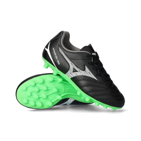 Bota de fútbol Mizuno Monarcida Neo III Select Niño AG Black-Neon Green