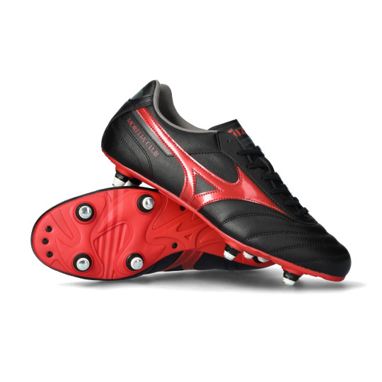 Bota de fútbol Mizuno Morelia II Club Mix Black-Red-Black